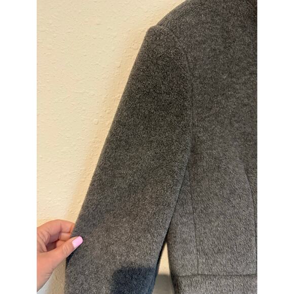 Express Tailleur Fleece Cropped blazer jacket Size medium Made in USA Grey - Picture 2 of 8